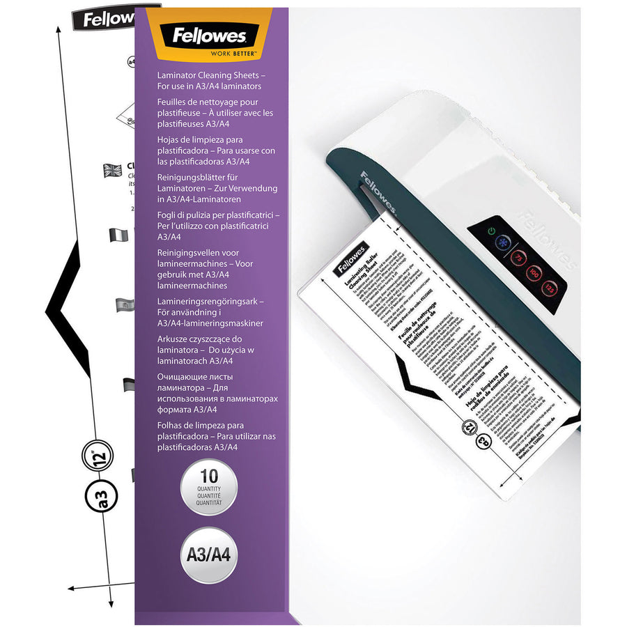 Fellowes Laminator Cleaning Sheets 10pk