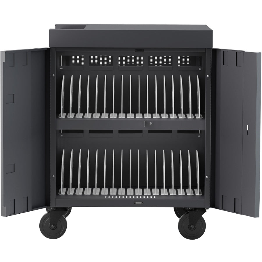 Bretford CUBE Cart 36, AC Charging, Charcoal Paint