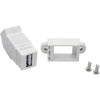 Tripp Lite USB 2.0 All-in-One Keystone/Panel Mount Angled Coupler (F/F), White