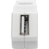 Tripp Lite USB 2.0 All-in-One Keystone/Panel Mount Angled Coupler (F/F), White