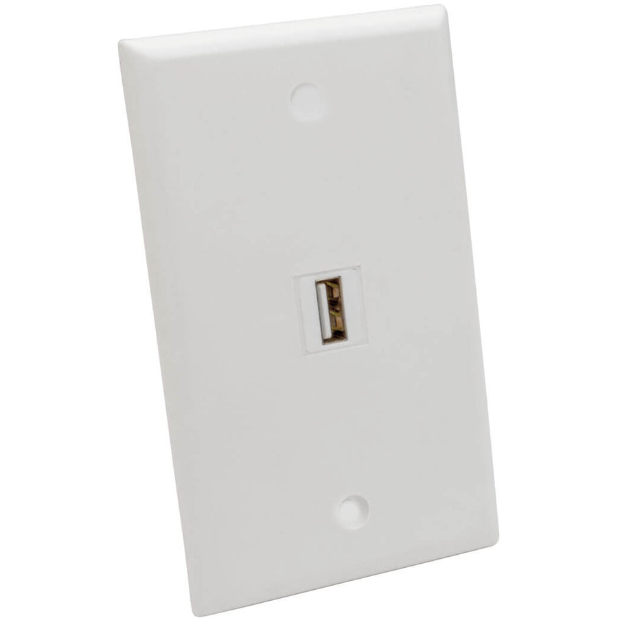 Tripp Lite USB 2.0 All-in-One Keystone/Panel Mount Angled Coupler (F/F), White