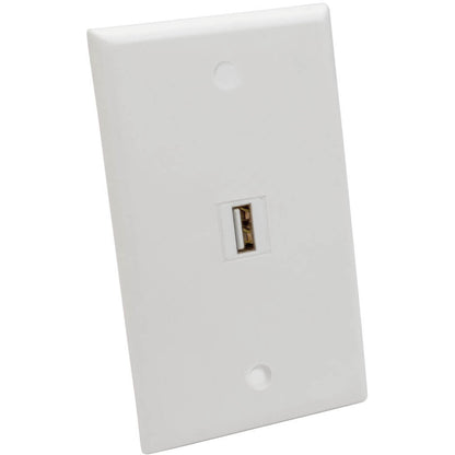Tripp Lite USB 2.0 All-in-One Keystone/Panel Mount Angled Coupler (F/F), White
