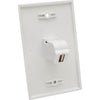 Tripp Lite USB 2.0 All-in-One Keystone/Panel Mount Angled Coupler (F/F), White