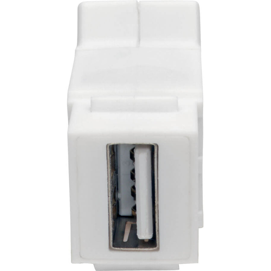 Tripp Lite USB 2.0 All-in-One Keystone/Panel Mount Angled Coupler (F/F), White
