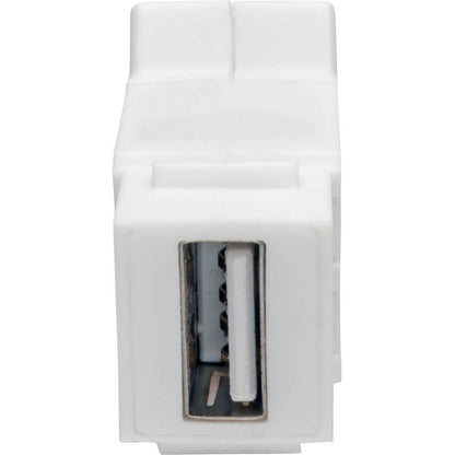 Tripp Lite USB 2.0 All-in-One Keystone/Panel Mount Angled Coupler (F/F), White
