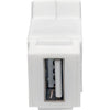 Tripp Lite USB 2.0 All-in-One Keystone/Panel Mount Angled Coupler (F/F), White