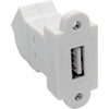Tripp Lite USB 2.0 All-in-One Keystone/Panel Mount Angled Coupler (F/F), White