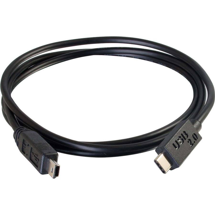 C2G 6ft USB C to USB Mini B Cable - M/M