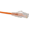 Unirise Clearfit Slim Cat6 Patch Cable, Snagless, Orange, 25ft