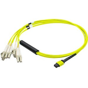 AddOn 3m Juniper Networks MTP-4LC-S3M Compatible MPO (Female) to 8xLC (Male) 8-Strand Yellow OS2 OFNR (Riser-Rated) Fiber Fanout Cable