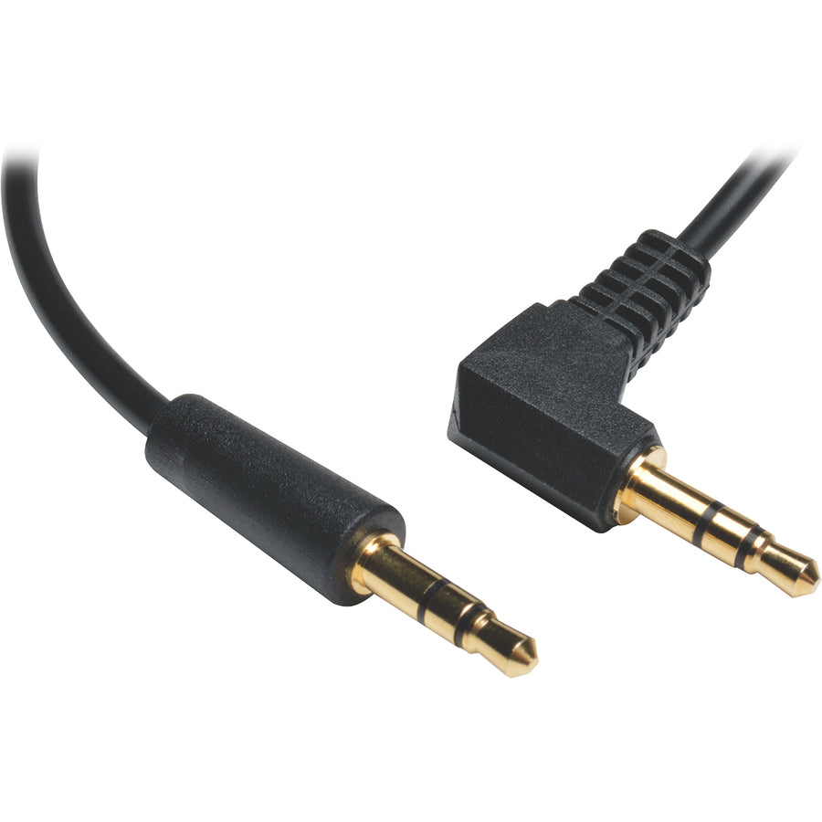 Tripp Lite 1ft Mini Stereo Audio Cable with One Right Angle plug 3.5mm M/M 1'