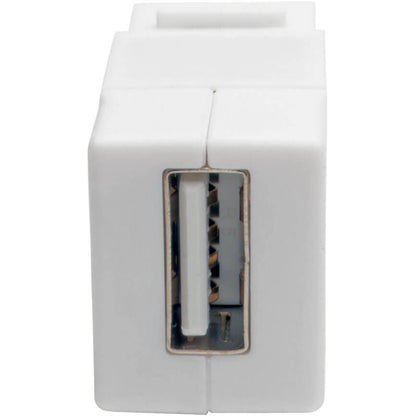 Tripp Lite USB 2.0 All-in-One Keystone/Panel Mount Coupler (F/F), White