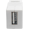 Tripp Lite USB 2.0 All-in-One Keystone/Panel Mount Coupler (F/F), White