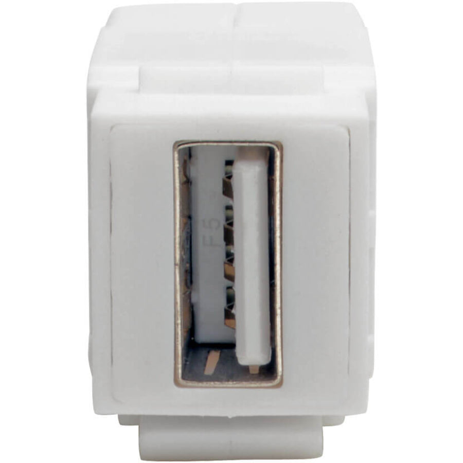 Tripp Lite USB 2.0 All-in-One Keystone/Panel Mount Coupler (F/F), White
