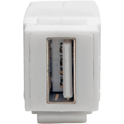 Tripp Lite USB 2.0 All-in-One Keystone/Panel Mount Coupler (F/F), White