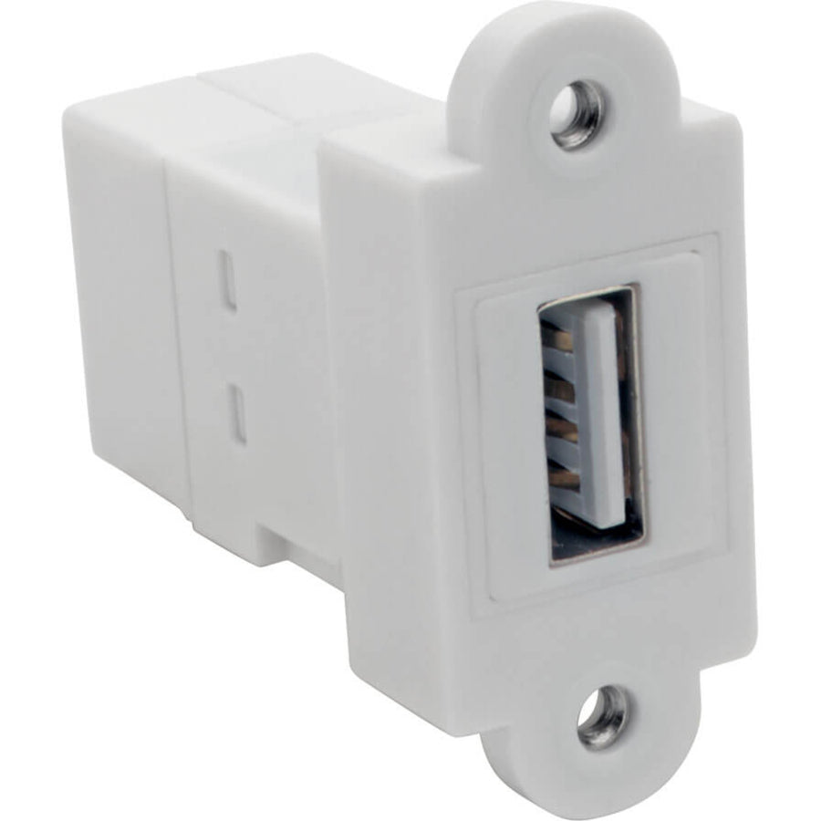 Tripp Lite USB 2.0 All-in-One Keystone/Panel Mount Coupler (F/F), White