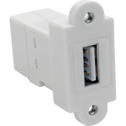 Tripp Lite USB 2.0 All-in-One Keystone/Panel Mount Coupler (F/F), White