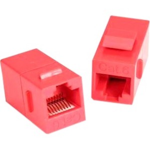 Unirise Cat6 RJ45 Keystone In-line Coupler, Red