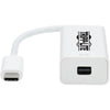 Tripp Lite USB C to Mini DisplayPort Adapter Cable w Equalizer 8K White USB C to mDP 6in