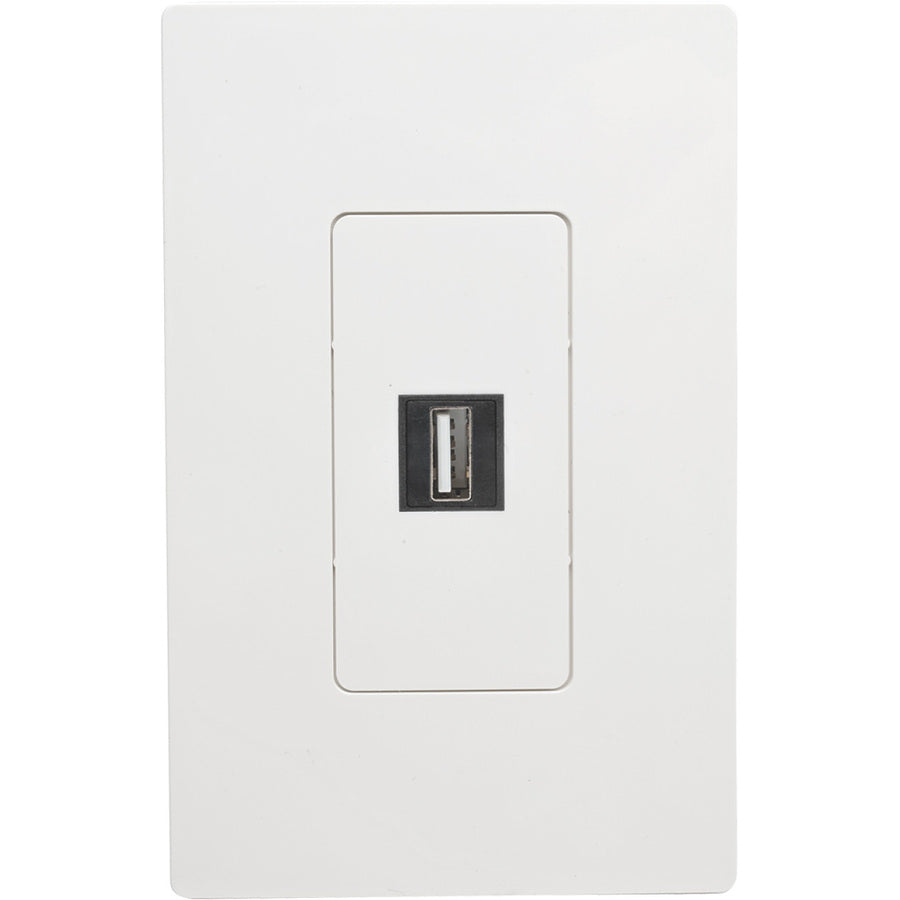 Tripp Lite USB 2.0 Keystone Panel Mount Coupler All-in-One Angled F/F Black