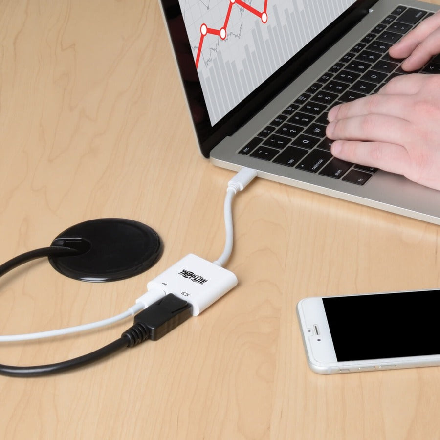 Tripp Lite USB C to DisplayPort Adapter Cable w Equalizer 8K 60W Charging