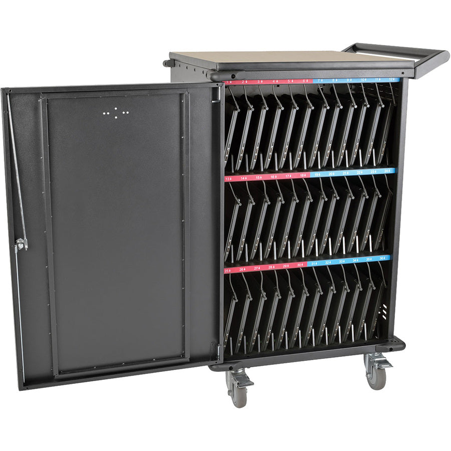Tripp Lite 36-Port AC Charging Cart Storage Station Chromebook Laptop Tablet