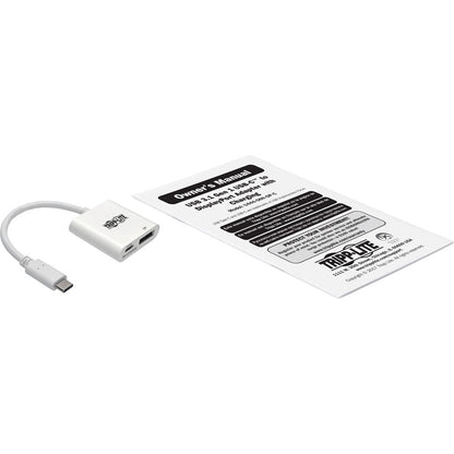Tripp Lite USB C to DisplayPort Video Adapter Converter w/ USB-C PD Charging Port, USB Type C to DP, USB-C, USB Type-C 6in
