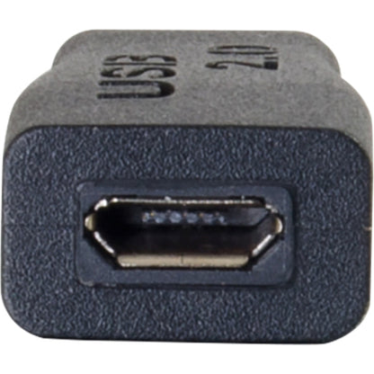 C2G USB 2.0 USB Type C to USB Micro B Adapter M/F - USB C to Phone Black