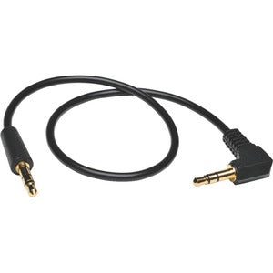Tripp Lite 3ft Mini Stereo Audio Cable with One Right Angle plug 3.5mm M/M 3"