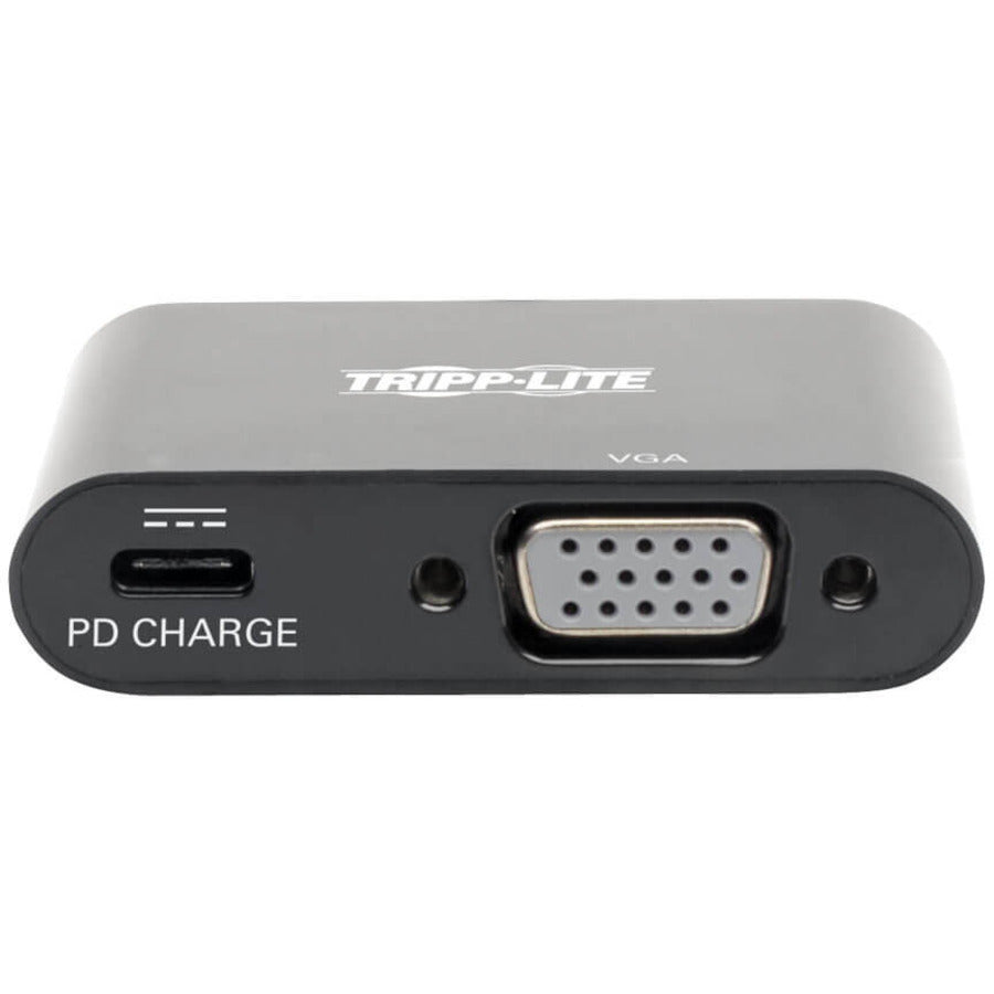 Tripp Lite USB C to VGA Adapter Converter w/ PD Charging 1080p Black USB Type C to VGA