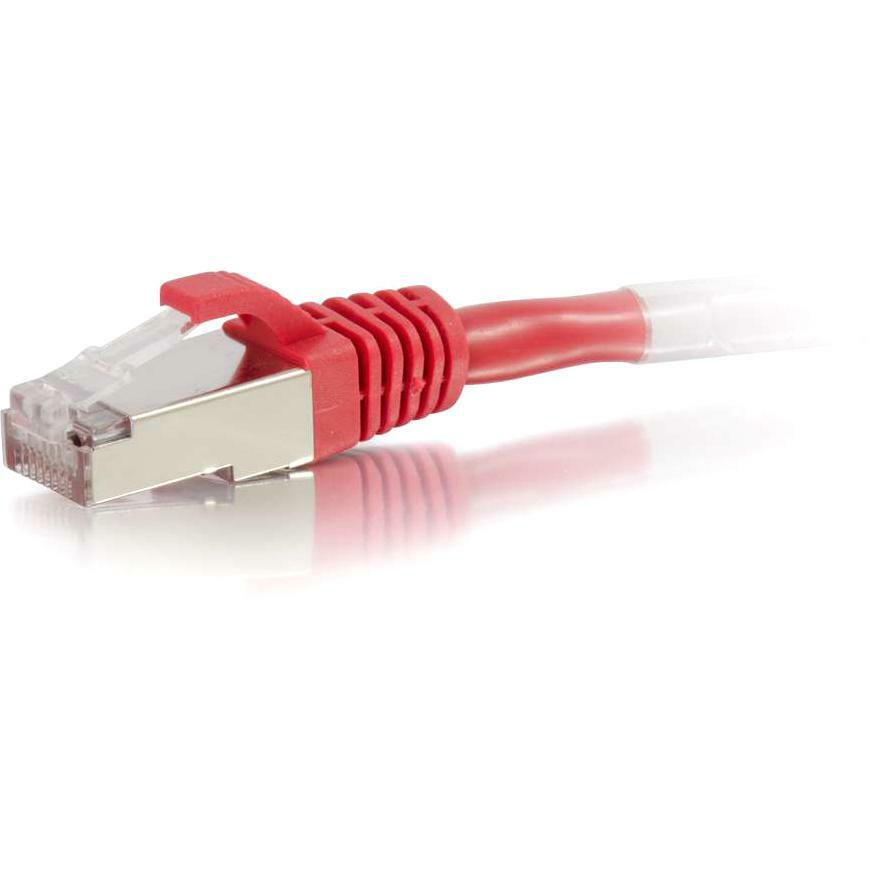 C2G-14ft Cat6 Snagless Shielded (STP) Network Patch Cable - Red