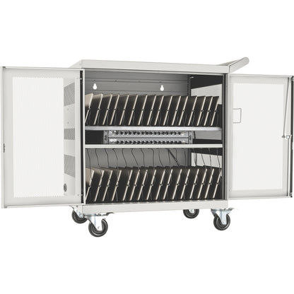 Tripp Lite 32-Port USB Charging Cart Storage Station Android Tablet White