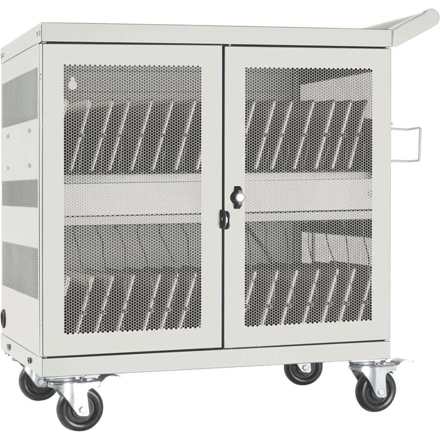 Tripp Lite 32-Port USB Charging Cart Storage Station Android Tablet White