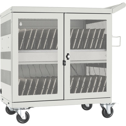 Tripp Lite 32-Port USB Charging Cart Storage Station Android Tablet White