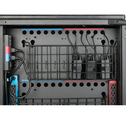 Tripp Lite 42-Port AC Charging Cart Storage Station Chromebook Laptop Tablet Black