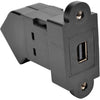 Tripp Lite Mini DisplayPort to DisplayPort Keystone Panel Mount Coupler Angled FF