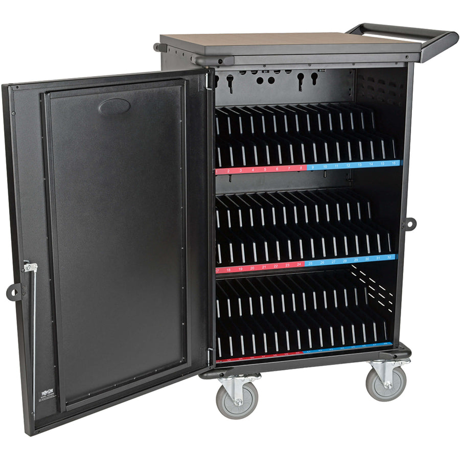 Tripp Lite 48-Port AC Charging Cart Storage Station Chromebook Laptop Tablet Black