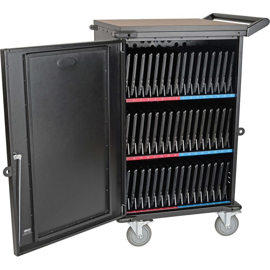 Tripp Lite 48-Port AC Charging Cart Storage Station Chromebook Laptop Tablet Black