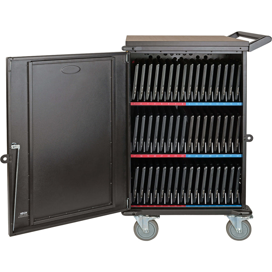 Tripp Lite 48-Port AC Charging Cart Storage Station Chromebook Laptop Tablet Black