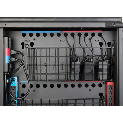 Tripp Lite 48-Port AC Charging Cart Storage Station Chromebook Laptop Tablet Black