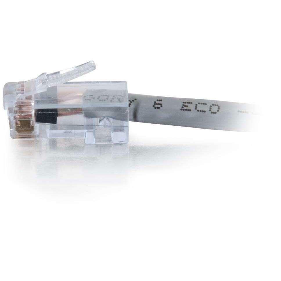 C2G 100ft Cat6 Non-Booted Network Patch Cable (Plenum-Rated) - Gray