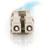 C2G 5m LC-LC 10Gb 50/125 Duplex Multimode OM3 Fiber Cable - Aqua - 16ft