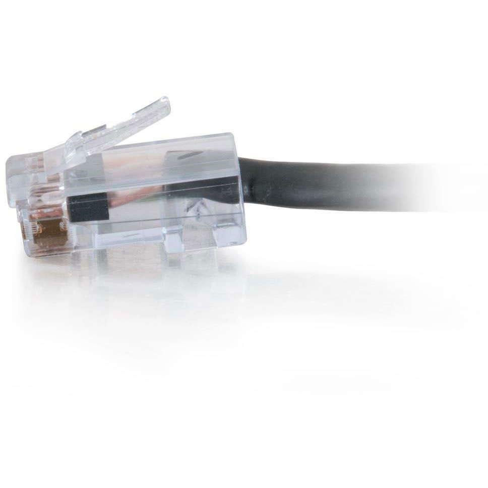 C2G-50ft Cat6 Non-Booted Network Patch Cable (Plenum-Rated) - Black