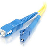 C2G-4m LC-SC 9/125 OS1 Simplex Singlemode Fiber Optic Cable (Plenum-Rated) - Yellow