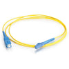 C2G-4m LC-SC 9/125 OS1 Simplex Singlemode Fiber Optic Cable (Plenum-Rated) - Yellow