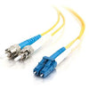 C2G 1m LC-ST 9/125 OS1 Duplex Singlemode PVC Fiber Optic Cable (USA-Made) - Yellow