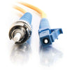 C2G 15m LC-ST 9/125 OS1 Simplex Singlemode PVC Fiber Optic Cable (LSZH) - Yellow