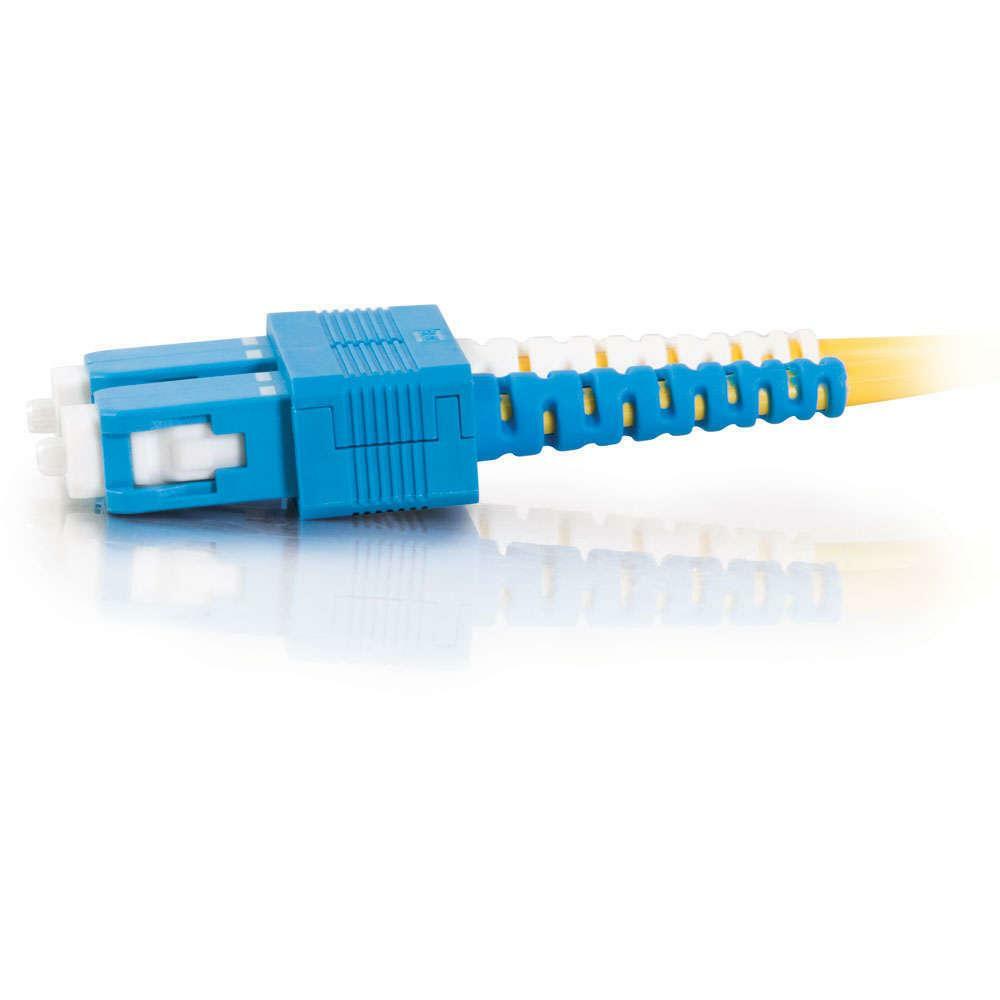 C2G 1m SC-SC 9/125 OS1 Duplex Singlemode PVC Fiber Optic Cable (USA-Made) - Yellow
