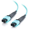 C2G 15m MTP 10Gb 50/125 Multimode OM3 Fiber Cable - Aqua - 49ft