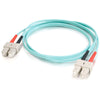 C2G-2m SC-SC 10Gb 50/125 OM3 Duplex Multimode PVC Fiber Optic Cable - Aqua